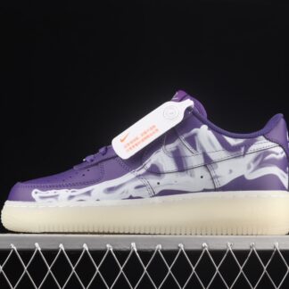 Nike Air Force 1 Low '07 QS Purple Skeleton Halloween CU8067-500