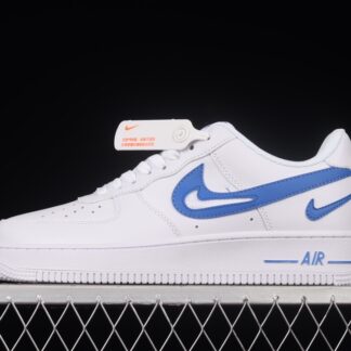 Nike Air Force 1 Low '07 FM Cut Out Swoosh White Game Royal DR0143-100