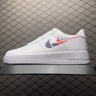 Nike Air Force 1 Low '07 Quadruple Swoosh White Navy Crimson FJ4226-100