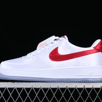 Nike Air Force 1 Low '07 Satin White Varsity Red DX6541-100