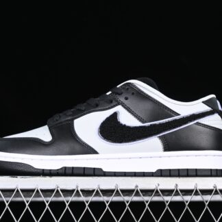 Nike Dunk Low Chenille Swoosh Black Grey DQ7683-001