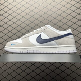 Nike Dunk Low White Grey Navy Aqua Mini Swoosh FJ4227-001