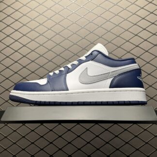 Jordan 1 Low Wolf Grey Midnight Navy 553558-141