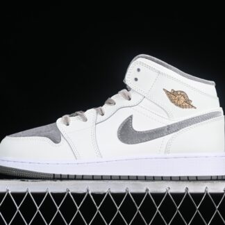 Air Jordan 1 Mid GS "Grey Velvet Toe" FB9899-100