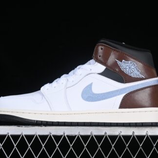 Air Jordan 1 Mid SE White/Black/Sail/Blue Grey FQ8162-142