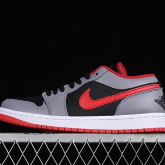 Jordan 1 Low Black Light Smoke Grey Gym Red 553558-060