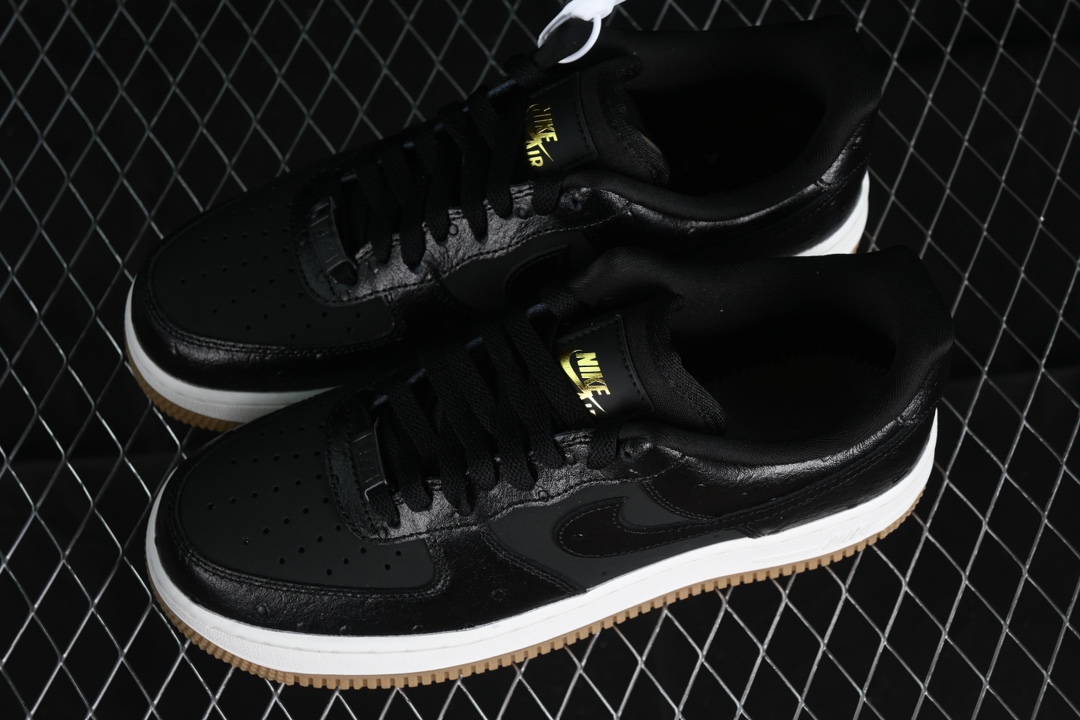 Nike Air Force 1 Low '07 Black Ostrich Gum DZ2708-002 – Image 4