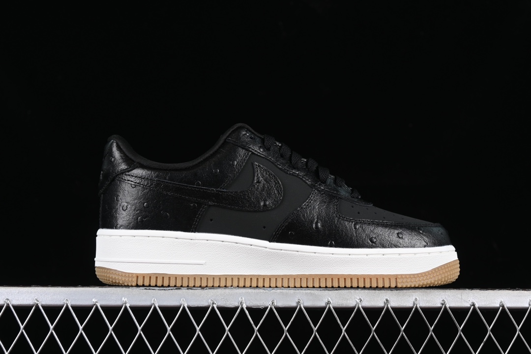 Nike Air Force 1 Low '07 Black Ostrich Gum DZ2708-002 – Image 7