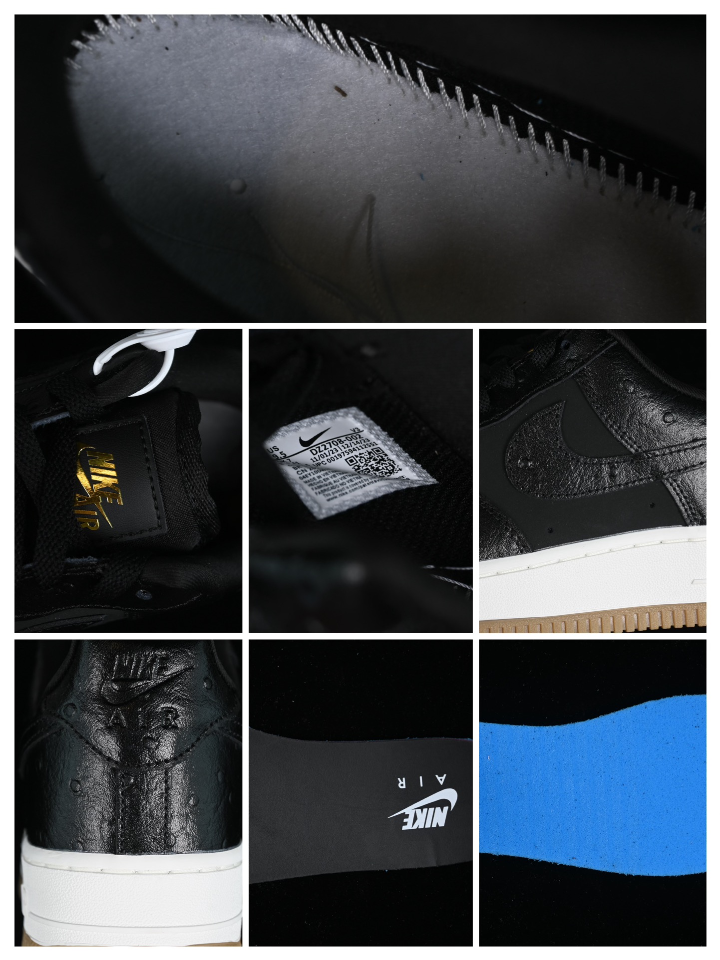 Nike Air Force 1 Low '07 Black Ostrich Gum DZ2708-002 – Image 2