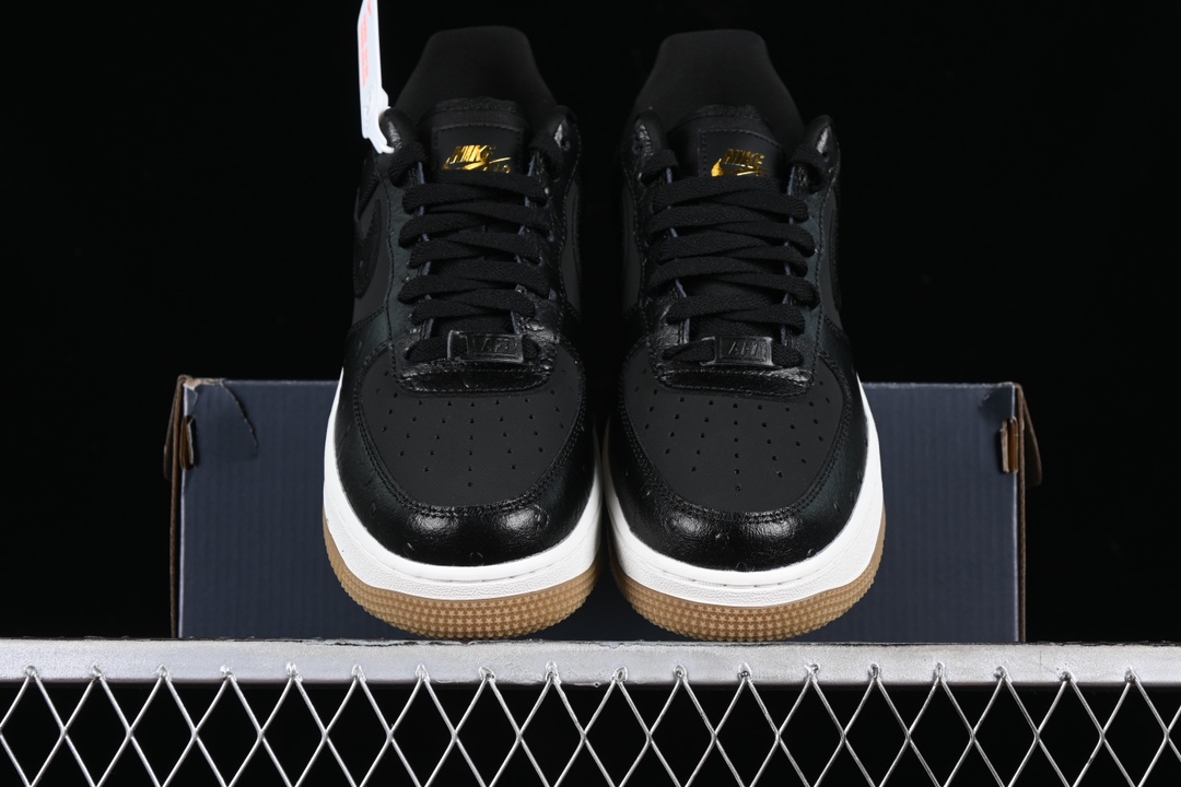 Nike Air Force 1 Low '07 Black Ostrich Gum DZ2708-002 – Image 10