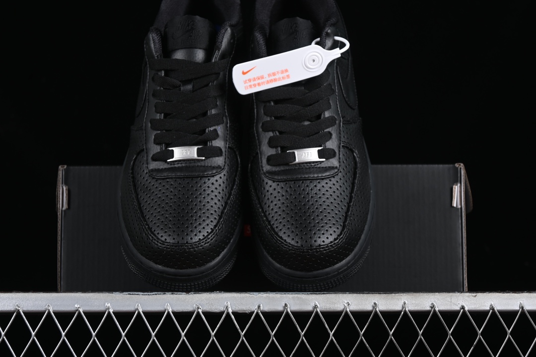 Nike Air Force 1 Low SP Triple Black Perforated HF8189-001 – Image 2