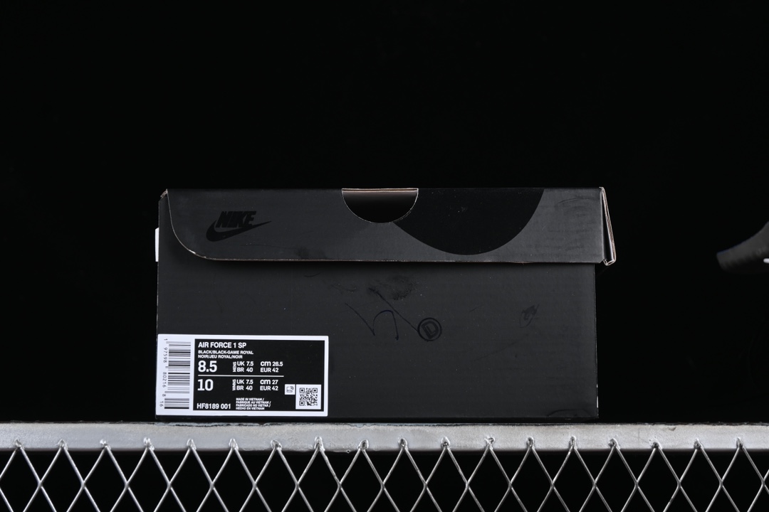Nike Air Force 1 Low SP Triple Black Perforated HF8189-001 – Image 7