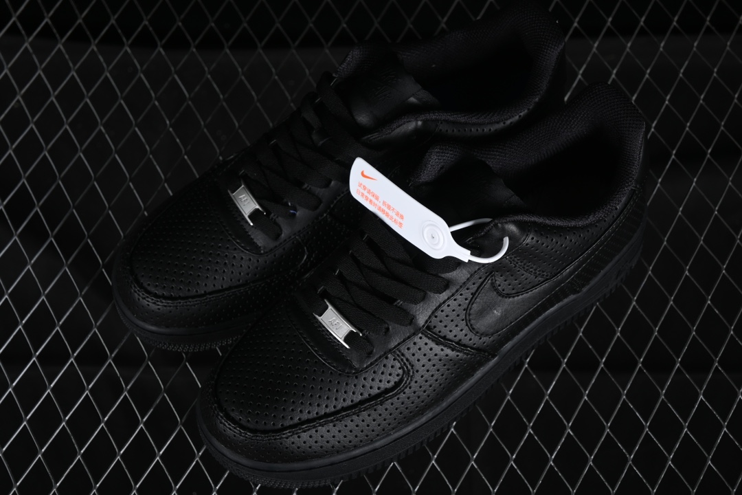 Nike Air Force 1 Low SP Triple Black Perforated HF8189-001 – Image 10