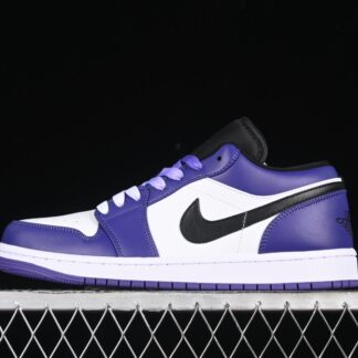 Jordan 1 Low Court Purple White 553558-500