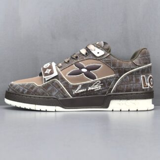 Louis Vuitton LV Trainer Mocha Brown Crocodile 1ADE1Z