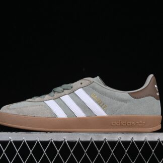adidas Gazelle Indoor Silver Pebble Silver Green JI3526