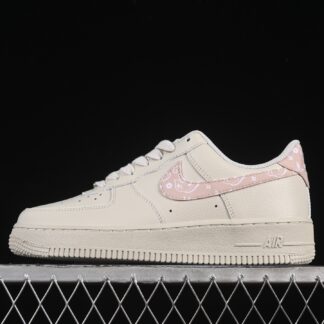 Nike Air Force 1 Low Light Bone Paisley Swoosh IH2051-072