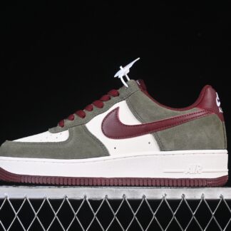 Nike Air Force 1 Low '07 LV8 Cargo Khaki Pale Ivory Dark Team Red FQ8714-302